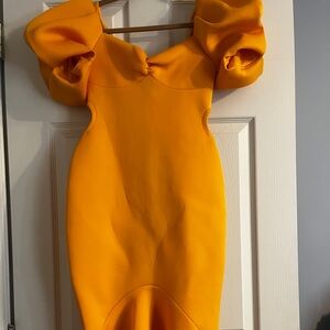 Elegant Yellow Women's Dress